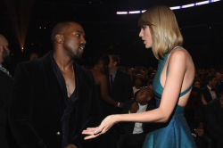 Kanye West and Taylor Swift at the 2015 Grammys: A best friendship is born. (What VMA incident?)