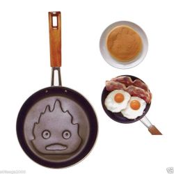 wolf-and-kitten:  diaryof-alittleswitch:  nekomarie:  jas-is-jessica:  mirageace:  kookaburra-laugh:  This is a real thing. A real frying pan you can buy.  I have a mighty need.   Alexxa. We need one.  may all your bacon burn  CALCIFER PANCAKE  Omg!!