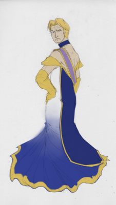 astrall-cooties:  Day one of the dress project. Honestly, this has gone too far to be classafied as a sketch now.  Oh Anduin, don&rsquo;t you just look RAVISHING! Though I think Wrathion wins &lsquo;Cutest Bab&rsquo; in this lineup, sorry Andui, sweetie.