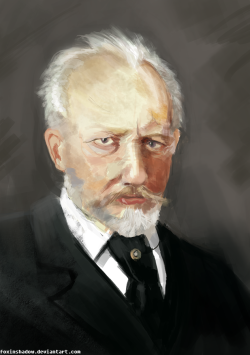 Tchaikovsky, one of my favourite composers More painterly style this time :) I&rsquo;m coming to a conclusion that I prefer semi-realism over hyper-photo realism, that&rsquo;s not for me. Speedy redraw of a painting by Nikolai Dmitriyevich Kuznetsov,
