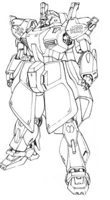 the-three-seconds-warning:  RX-178 Gundam Mk-II B  A mass produced, ground type, mobile suit based based on the outdated RX-178 Gundam Mk-II, which was developed during the Gryps Conflict.   This unit replaced its main vernier thrusters by a strengthened
