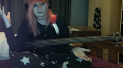 vikkineedspills:  When you want to take nudes but it’s midnight and you’re up learning Rancid songs :3 &lt;3 x   Vikki The Neko Rock Queen =^_^=
