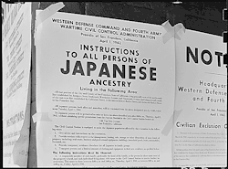 todayinhistory:  February 19th 1942: Japanese internment begins On  this day in 1942, US President Franklin D. Roosevelt signed executive  order 9066 which allowed the military to relocate Japanese-Americans to  internment camps. A climate of paranoia