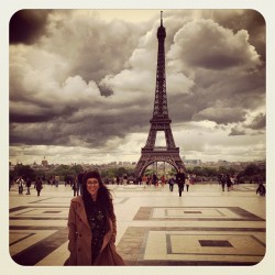 Obligatory Eiffel Tower tourist photo. (at Tour Eiffel)