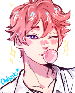 chohunki:  5 minute doodle of my bubblegum homo 