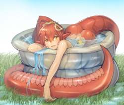 monstagurls: Mia cooling herself off in the summer by sookmo  ❤︎   Source  &lt;3