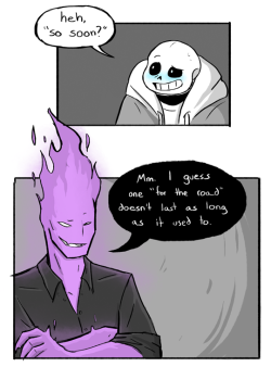 withtheworms:  &lt;&lt; beginning | &lt; part 3Burnt Condiments [UF Grillby / US Sans / UF Sans]Hahaahahaaha hi this is a mess hahahah byyyyye.