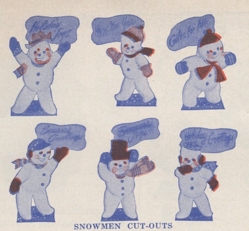 nemfrog:  Snowmen. Christmas displays and decorations. Garris-Wagner Co.  Catalog no. 259. 1955.Smithsonian Libraries
