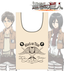 snkmerchandise: News: Shingeki no Kyojin x AMNIBUS Merchandise Original Release Date: Mid-August 2017Retail Price: Various (See Below) AMNIBUS has unveiled various new SnK items! Included in the set are: Bags featuring quotes from Eren/Mikasa (”I’m