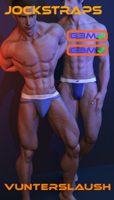 Get those G3M and G8M athletes something they’ve been missing. Jockstraps! Vunter Slaush has created 2 kinds of jockstraps for G3M and G8M with 9 materials each! Ready for Daz Studio 4.9 and up!Jockstrapshttps://renderoti.ca/Jockstraps