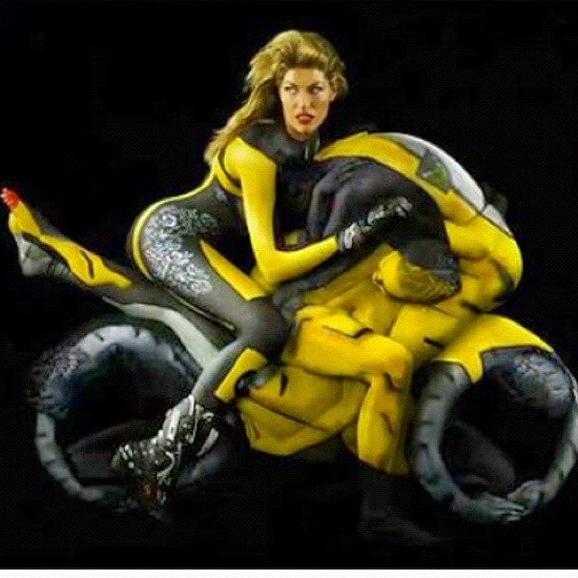 Motorcycle body painting