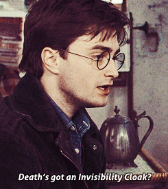 acciomychildhood: Favorite (missing) book quotes → Ron on Death’s Invisibility Cloak (Deathly Hallows, p. 331)