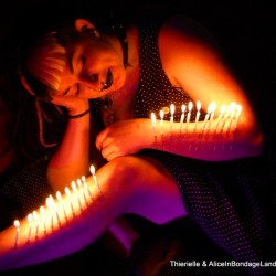 Dramatic piercings &amp; candles are a special birthday present 🎂 #bdsm #kinky #lifestyle #sexy #sexygram #piercing #humanbirthdaycake #candles #candlelit #pinup #California #dungeon #pornstarlifestyle