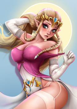 fandoms-females:  The Mistresses Of Gaming #1 - Princess by day and Freak by night  ( zelda_pin_up_by_scrappy195 )   &lt; |D’‘‘‘‘
