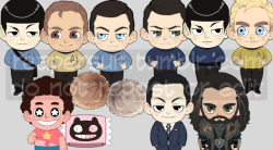 convention merch preview: pretty gross :PPi know i made too many star trek it’s okay i will put them all in my bed and sleep on them and have space dreams