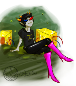 - send in group-chat a picture of Nepeta with Mettaton’s legs-Friend: “Why Nepeta? Come on! Even Sollux or Eridrian would be sexier.”Me: “You kinda asked for it”-Side note, That would also explain how he manages the bees.SEXY QUEEN BEE LEGS