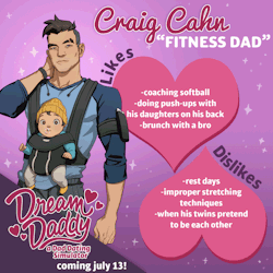 dreamdaddygame: Everybody, meet your new neighbor (and old college roommate), Craig! Wishlist Dream Daddy on Steam!  