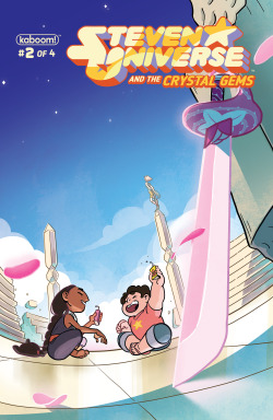 kaboomcomics:  STEVEN UNIVERSE AND THE CRYSTAL GEMS #2 (of 4) Check out these gorgeous covers by Kat Leyh, Jeremy Sorese, and Mildred Lewis! You can pick it up at your local comic shop next Wednesday, May 4th. 
