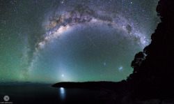 mini-space-alien:  just&ndash;space:  Milky Way over Freycinet National Park 26 photo panoramic  js  i want to leave 