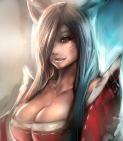 league-of-legends-sexy-girls:  [LOL] Ahri the nine tailed fox by Seuyan