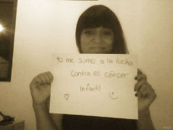 suicide&ndash;love:  I’m supporting a local cause in my city to fight for children who have cancer. We had to take a pic and send it to the facebook page of the asociation. Here’s what I did :)