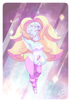 chicinlicin:  RAINBOW QUARTZ AAAHHHHHH…she is simultaneously really hard to draw and colour, and extremely fun OTL hurrfff…I must draw her more!Group | Garnet | Amethyst | Pearl | Steven | Rose | Sugilite | Opal | Lapis | Alexandrite | Peridot | EVERYONE!