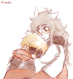    Anonymous: Hi, would you maybe be able draw maybe some DaveJade where Jade is comforting Dave because Im having bad paranoia at the moment. Thank you if you do   feel better soon!