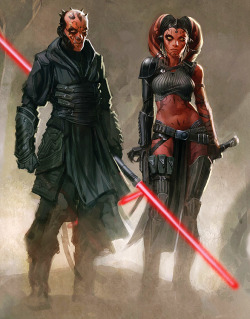 starwarsvillains:  Concept art for a cancelled Darth Maul video game featuring Darth Talon [More information here] UPDATED 