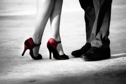 firefly-flashes:  &ldquo;Will I know you?&rdquo; he asked. &ldquo;I’ve never seen your face.&rdquo;&ldquo;Red shoes,&rdquo; she said with a smile. He could hear it. &ldquo;And a little black dress.&rdquo;&ldquo;And no panties,&rdquo; he added. He could