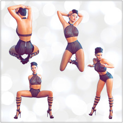 SynfulMindz has a brand new pose set out now! Genesis 3 can&rsquo;t have enough sexy poses, and with this set your images will be a tease. A flirty Genesis 3, what else do you want? You get 20 poses for Genesis 3 with their mirrored versions (40 in total)