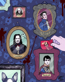 illamy: Hey! If you like my What We Do in the Shadows art you can buy a print on my ==&gt; Society6! There’s a 25% off special going on today if you use the code VDAY25. If anyone is interested in buying any of my art but I don’t have it available