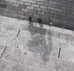 wolfenstain:  The shadow of a Hiroshima victim, permanently etched into stone steps after the 1945 atomic bomb.