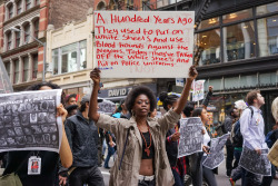 activistnyc:  “A hundred years ago, they used to put on white sheets and use blood hounds against the Negroes. Today they’ve taken off the white sheets and put on police uniforms.” – Malcolm X