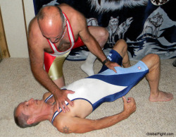 wrestlerswrestlingphotos:  hunky older men spandex fondling groping