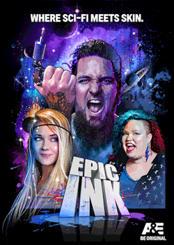 aetv:  Presenting the new A&amp;E original series Epic Ink.  The staff brings comics, cartoons and fantasy to life with unique ink ranging from portraiture to hyper-realism, to geek-culture mash-ups. Watch the trailer and don’t miss the premiere