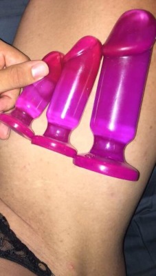 usemehowyouplease:  Can you guess which one is stretching my ass right now? 