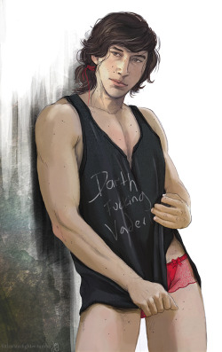 littleststarfighter: I think you can quite safely blame this one on @jeusus and her amazing sexy art. Imagine Hux there, staring, with a nose bleed ;P  http://transeroticart.tumblr.com  