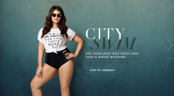 curveappeal:  Tara Lynn for Forever 21 38 inch bust, 34 inch waist, 46 inch hipsvia Forever 21 City Swim Lookbook