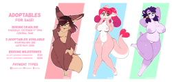 I’m selling 3 new cuties over on FurAffinity! Click the link below to check out the auction!Auction: http://www.furaffinity.net/view/28900109/