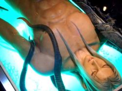 rp-sephiroth:  (EVERYONE needs a half-naked Sephiroth on their dash to confuse everyone who looks over your shoulder at your screen.Could someone give me a headcanon explanation what the tentacles are for?) 
