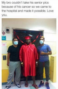 basedsasori:  milliondollarnigga:  princessfailureee:  11-11-1992:  That’s love right there  this is so adorable  but why they got hospital masks on if he got cancer  radiation treatment can make a cancer patient more susceptible to getting sick. it’s
