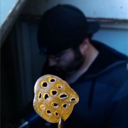 concentrate-cunt:  Honeycomb shatter~ &amp; my boo torching the nail
