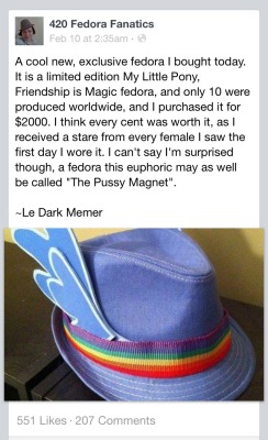 tyleroakley:  fruitcrocs:  llttlemermaid:  elicrotch:  thebluezebra:  eggaroo:  oh my god  i think im crying  i think the biggest crime is that this cost 2000 dollars  they wrapped a 99 cent hot topic rainbow belt around a Ū fedora and super flued some