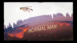 Normal Man - title carddesigned by Sam Aldenpainted by Joy Angpremieres Thursday, May 12th at 7:45/6:45c on Cartoon Network