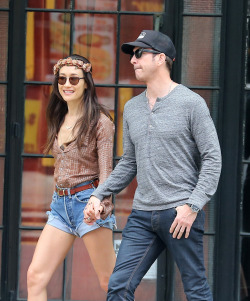 celebritiesofcolor:  Maggie Q and Dylan McDermott out in NYC