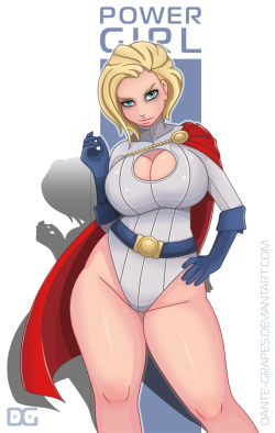 den-grapes:  Greetings, Comrades!Today I’ll show You my version of Power Girl.At first it was supposed to be an arttrade with my old friend. But it took a year or two since we talked about drawing of Power Girl. It was not my idea, but I saw a lot of