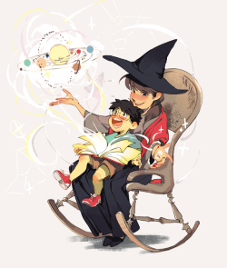 tassietyger: unicornempire:  pixiescout: A witch mom adopts a human boy who’s gonna go to space!!!!!!!! MY HEARTTTTTTT  A nice blend of science and fantasy together :D 