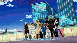 deafmic: The pro hero group shot in the season 3 OP! glad that mic is still around 