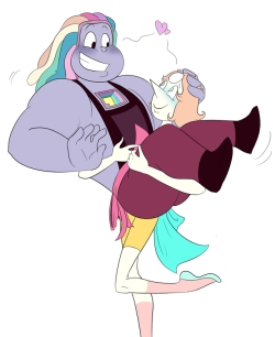 ~Happy space girlfriends!~Don’t get me wrong&mdash;I still think Bismuth holding Pearl is amazing, but why not the other way around? Pearl\s certainly strong enough to do it, and Bismuth just might secretly want to be carried around :DNUDE VERSION!