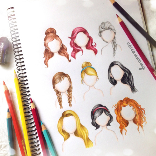 Disney Princessâ€™ Hairstyles | Colouring Pencil (Find me at http ...